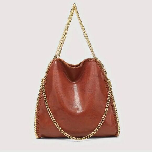 Naked Hanger Soft Leather Women's Handbag with Chain Top-Handle